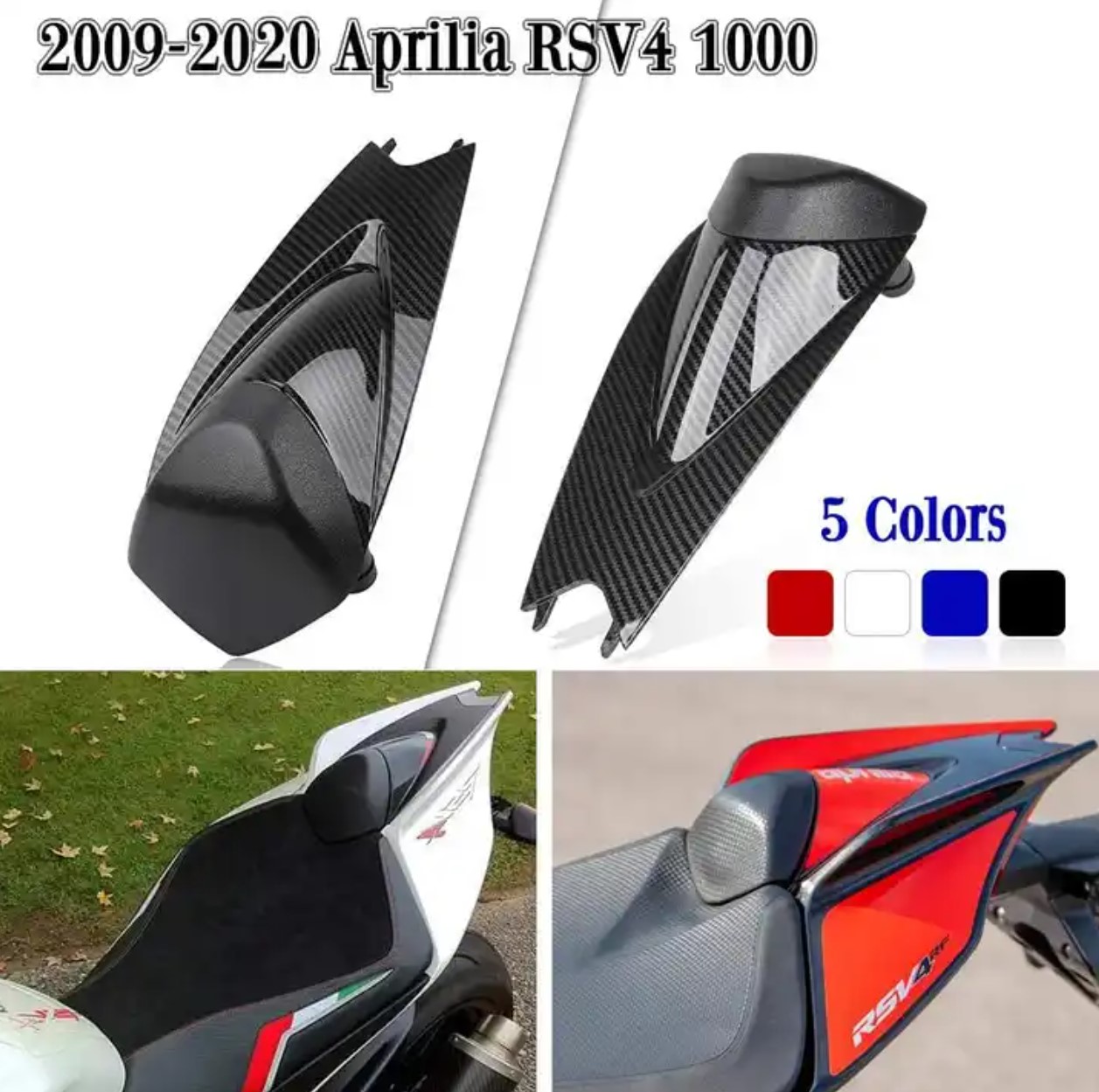 Aprilia RS 125 RSV-4 1000 1100 Soziusabdeckung, Soziussitzabdeckung, Carbon