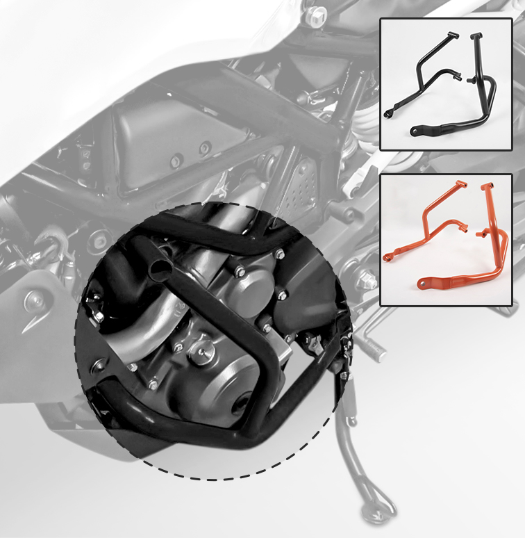 Sturzbügel Motor Rahmen Schutz für KTM DUKE 250 390 2017-2022, schwarz
