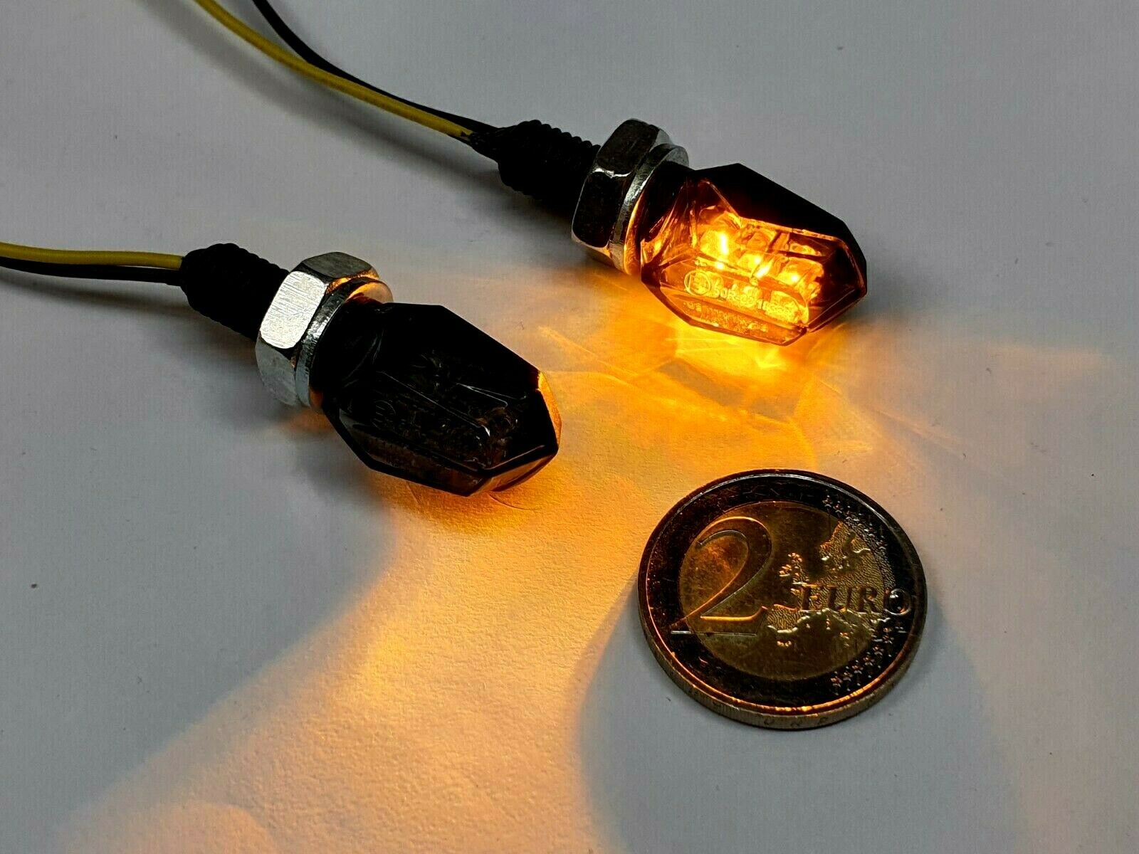 JS-Parts MINI LED Blinker TINY, Glas getönt, E-geprüft