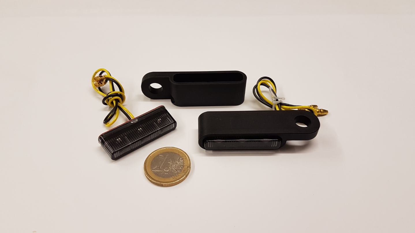 Led-Mini Blinker Stripe ST-01238 mit Alugehäuse schwarz eloxiert