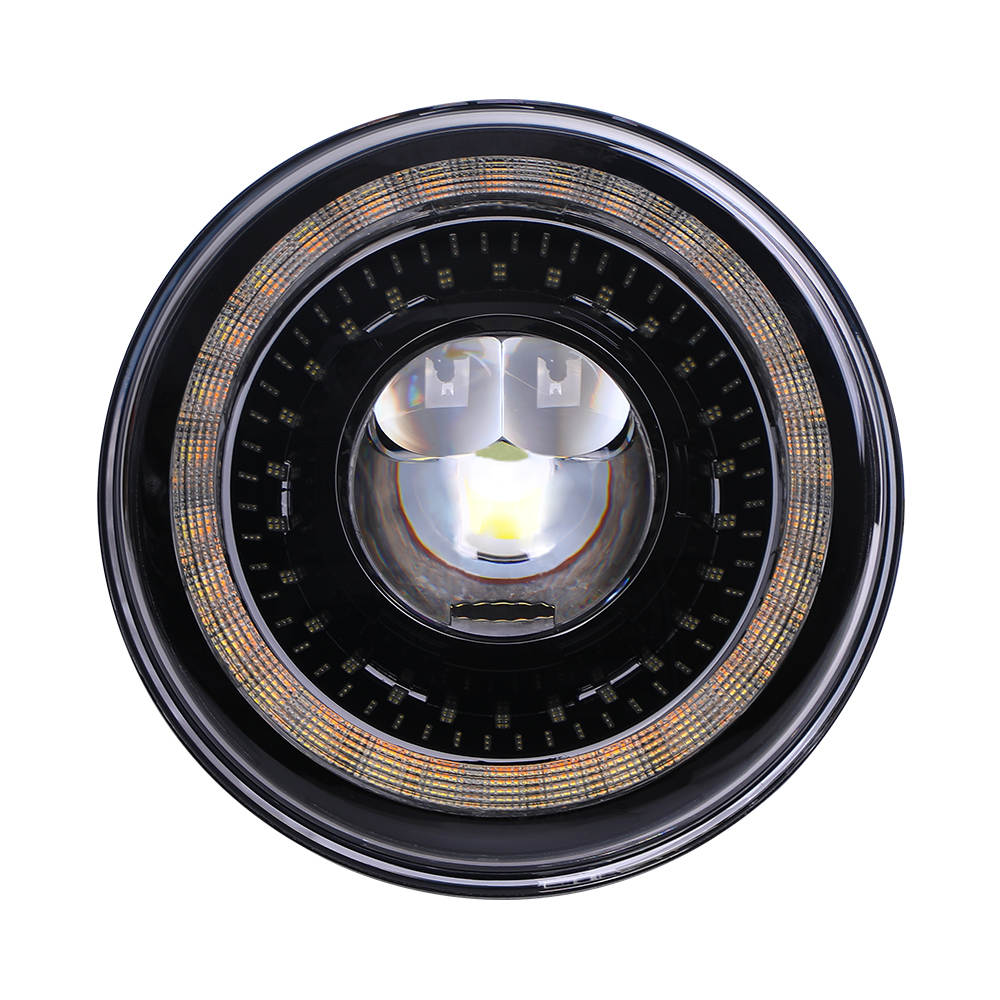 LED Scheinwerfer 7" Dragon Eye schwarz 7 inch für Harley Davidson E-geprüft