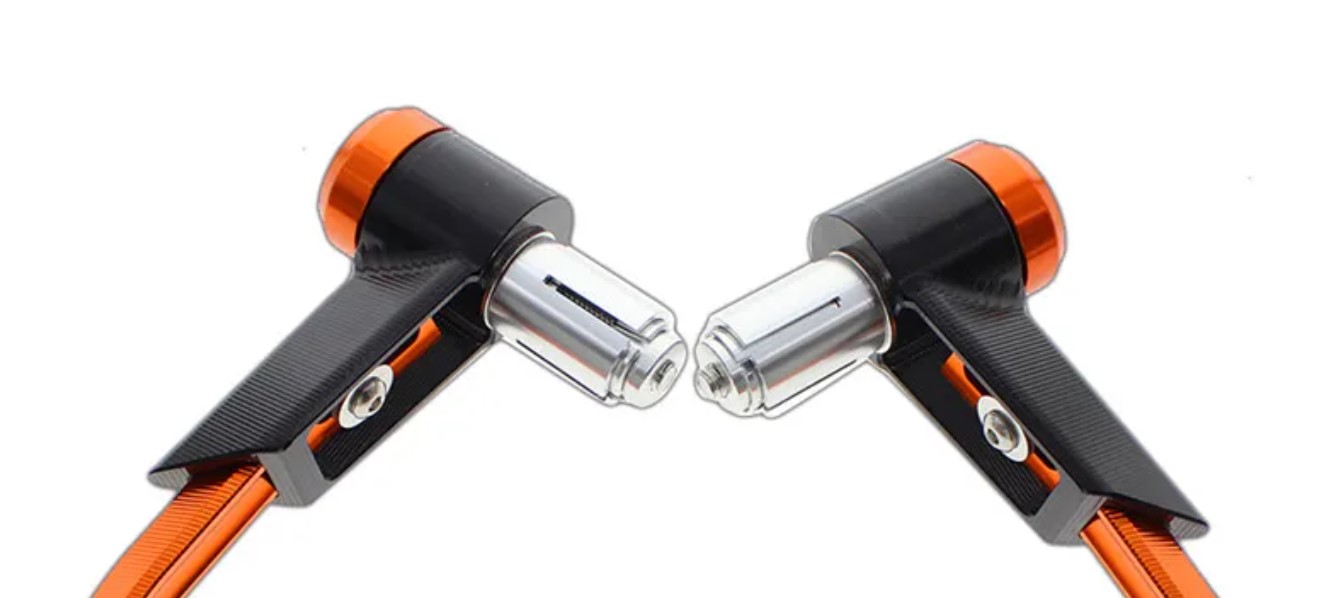 Motorrad Brems- und Kupplungshebel Handschutz Handprotektoren 22mm 7/8 Zoll ROT